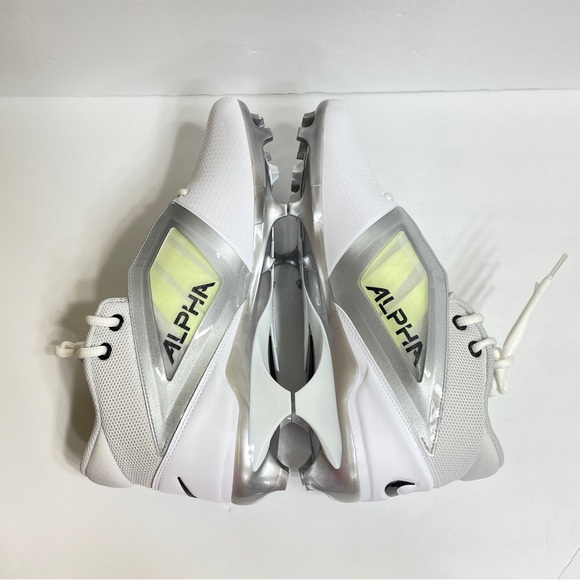 Nike Alpha Menace 4 Pro Football Cleats FD7037-100 White Metallic Silver - Picture 4 of 6